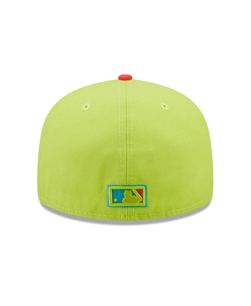 Men's New Era Green, Red York Yankees Cyber Highlighter 59FIFTY Fitted Hat
