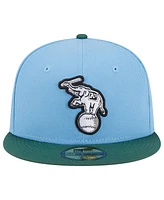 Men's New Era Sky Blue, Cilantro Oakland Athletics 1988 World Series 59FIFTY Fitted Hat