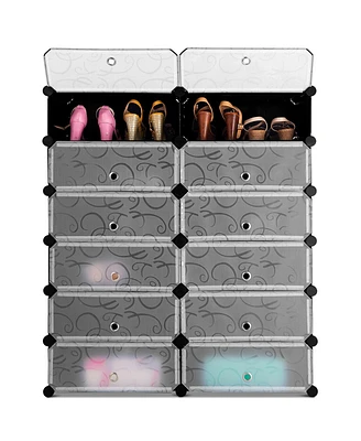12 Cubic Portable Shoe Rack Shelf Cabinet Storage Closet Organizer