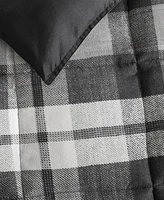 Nautica Cross View Plaid Brushed Micro Suede 3 Piece Comforter Set