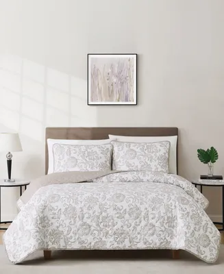 Cannon Sylvana Jacobean Floral 2-Piece Quilt Set, Twin/Twin Xl
