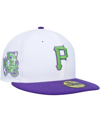 Men's New Era White Pittsburgh Pirates 1979 World Series Side Patch 59FIFTY Fitted Hat
