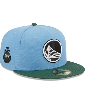 Men's New Era Light Blue, Green Golden State Warriors Two-Tone 59FIFTY Fitted Hat