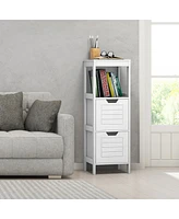Bathroom Wooden Floor Cabinet Multifunction Storage Rack Stand Organizer Bedroom