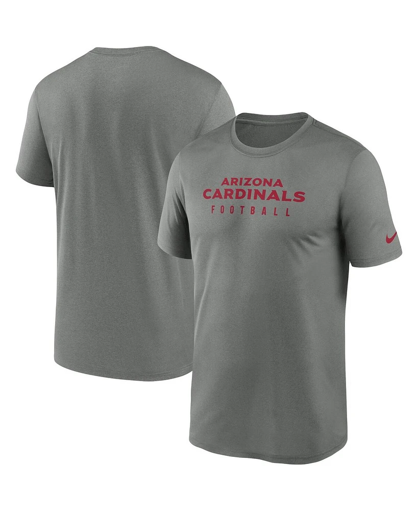 Men's Nike Heather Gray Arizona Cardinals Sideline Legend Performance T-shirt