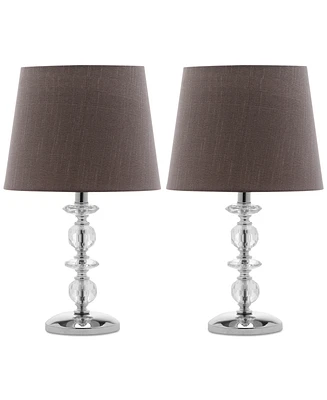 Safavieh Set of 2 Derry Stacked Crystal Orb Lamps
