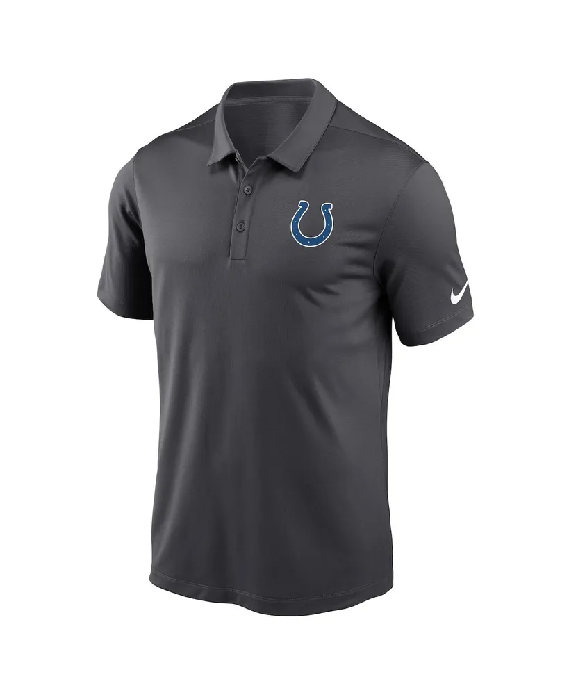 Men's Nike Anthracite Indianapolis Colts Franchise Team Logo Performance Polo Shirt