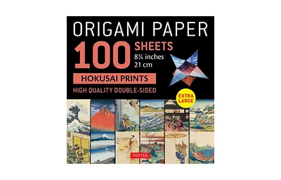 Origami Paper 100 sheets Hokusai Prints 8 1/4" (21 cm)- Extra Large Double-Sided Origami Sheets Printed with 12 Different Prints (Instructions for 5 P
