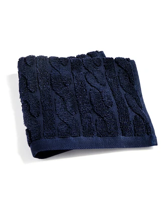 Lauren Ralph Sanders Cable Washcloth, 13" x