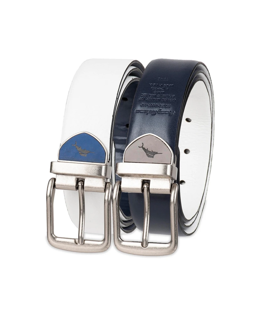 Tommy Bahama Men's Two-In-One Reversible Cushion Inlaid Casual Belt