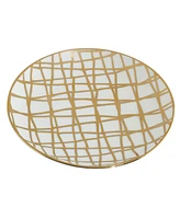 Certified International Matrix Gold-Silver Tone Canape Plates Set of 6