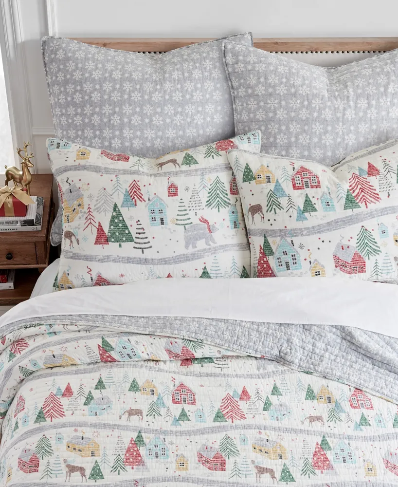 Levtex Joulset Holiday Reversible 3-Pc. Quilt Set