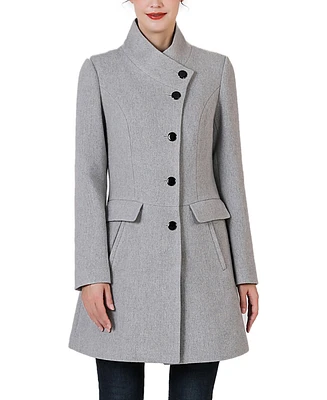 Kimi + Kai Women's Nora Stand Collar Boucle Wool Coat