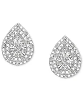 Diamond Pear Cluster Stud Earrings (1/4 ct. t.w.) in Sterling Silver