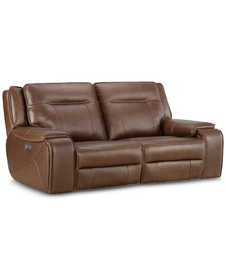 Closeout! Hansley 2-Pc. Zero Gravity Power Recliner Leather Sofa, Created for Macy's