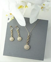 Wrapped in Love Diamond Circle Cluster Chain Drop Earrings (3/4 ct. t.w.) in 14k Gold, Created for Macy's