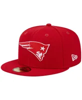 Men's New Era Scarlet New England Patriots Super Bowl Xxxvi Main Patch 59FIFTY Fitted Hat