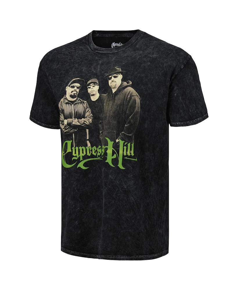 Men's Black 50th Anniversary of Hip Hop Cypress Hill Washed Graphic T-shirt