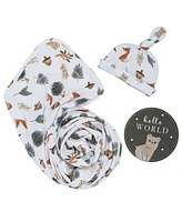Living Textiles Baby Boys or Baby Girls Hello World Gift Set