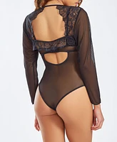 iCollection Plus Size 1 Piece Lingerie Long Sleeve Bolero with Ruffled Trim