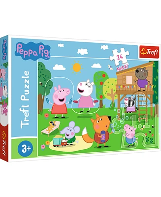 Trefl Maxi 24 Piece Puzzle - Peppa Pig's Fun in the Grass