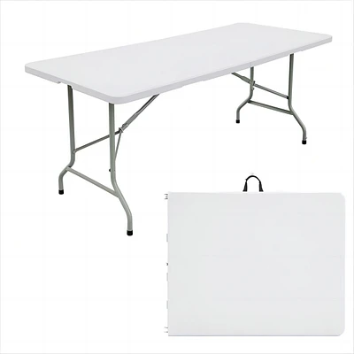 Sugift 6ft Portable Plastic Rectangular Folding Table