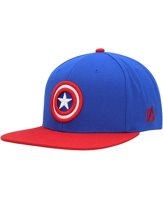 Men's Marvel Navy, Red Captain America Snapback Hat