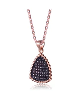Sterling Silver Cubic Zirconia Triangle Shaped Pendant