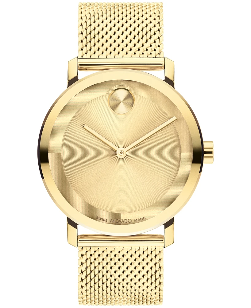 Movado Men's Bold Evolution 2.0 Swiss Quartz Ionic Plated Light Gold-Tone 2 Steel Watch 40mm