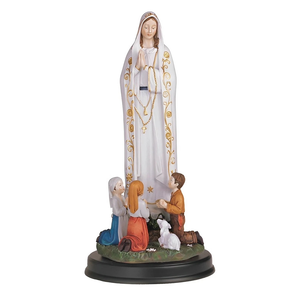 Fc Design 12"H Our Lady of Fatima Statue Our Lady of The Holy Rosary of Fatima Holy Figurine Religious Decoration Home Decor Perfect Gift for House Wa