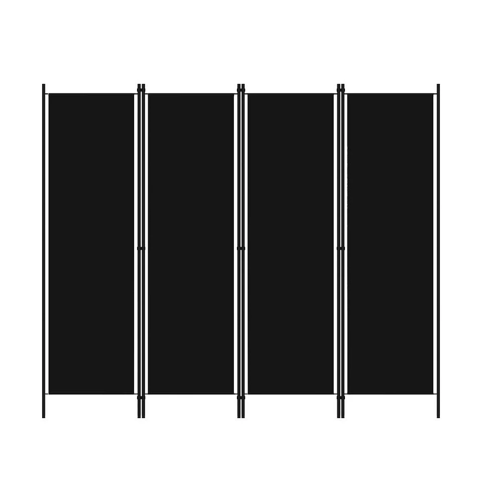 vidaXL 4-Panel Room Divider Black 78.7"x70.9"