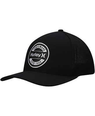 Men's Hurley Black Charter Trucker Snapback Hat