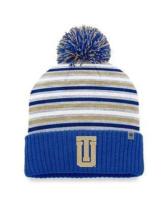 Men's Top of the World Royal Tulsa Golden Hurricane Dash Cuffed Knit Hat with Pom