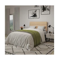 Merrick Lane Coppola Full Headboard With Tufted Upholstery And Powder Coated Metal Frame