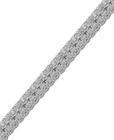 Diamond Double Row Tennis Bracelet (1 ct. t.w.) in Sterling Silver, 8-1/2"
