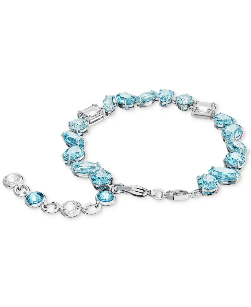 Swarovski Silver-Tone Gema Blue Mixed Cut Bracelet