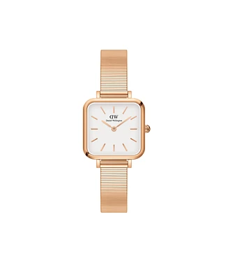 Daniel Wellington Women's Quadro Studio 23K Rose Gold Pvd Plated Stainless Steel Watch 22 x 22mm