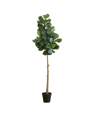 Nearly Natural 96" Artificial Fiddle Leaf Fig Tree