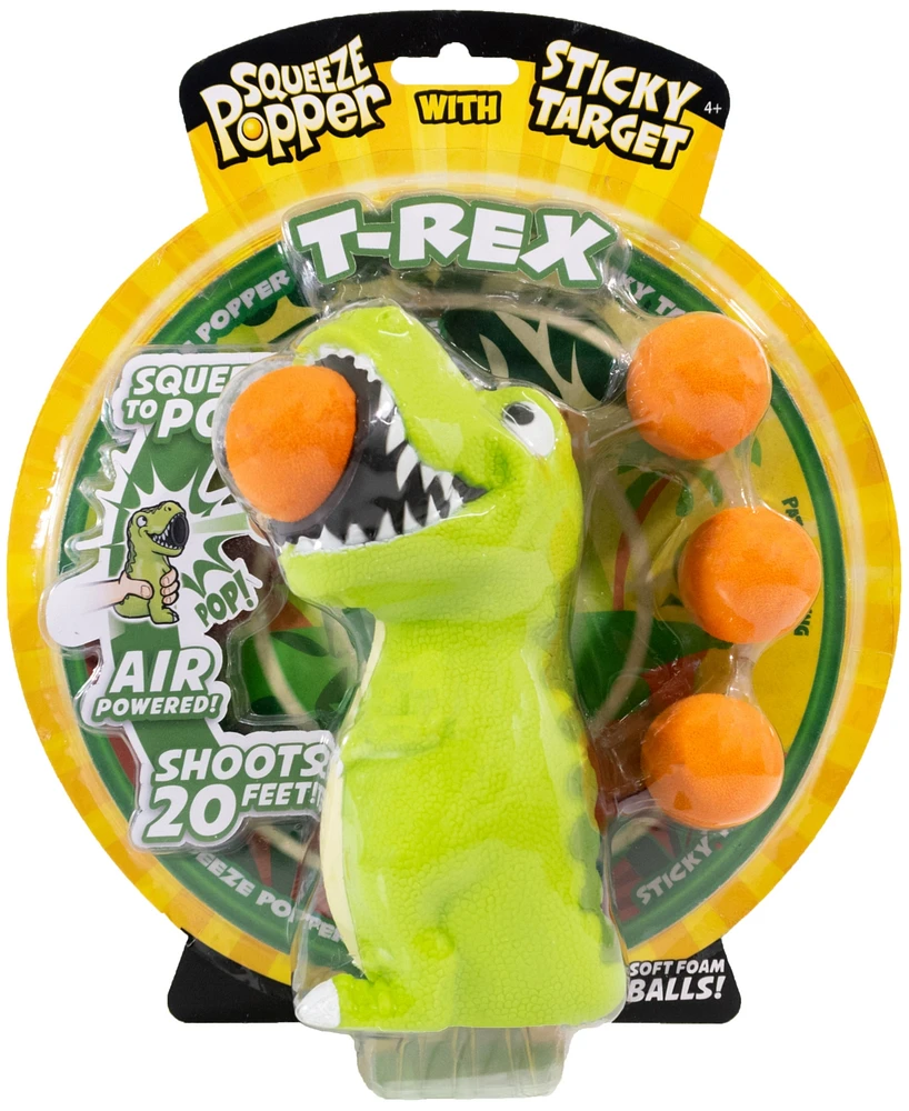 Hog Wild T-Rex Squeeze Popper with Sticky Target