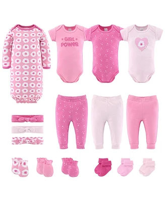 The Peanutshell Baby Girls Newborn Pretty Pink 16-Piece Layette Gift Set