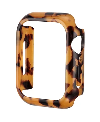 Anne Klein Women's Marbleized Tortoise Acetate Protective Case designed for Apple Watch 41mm