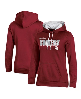 Women's Champion Crimson Oklahoma Sooners Team Pullover Hoodie