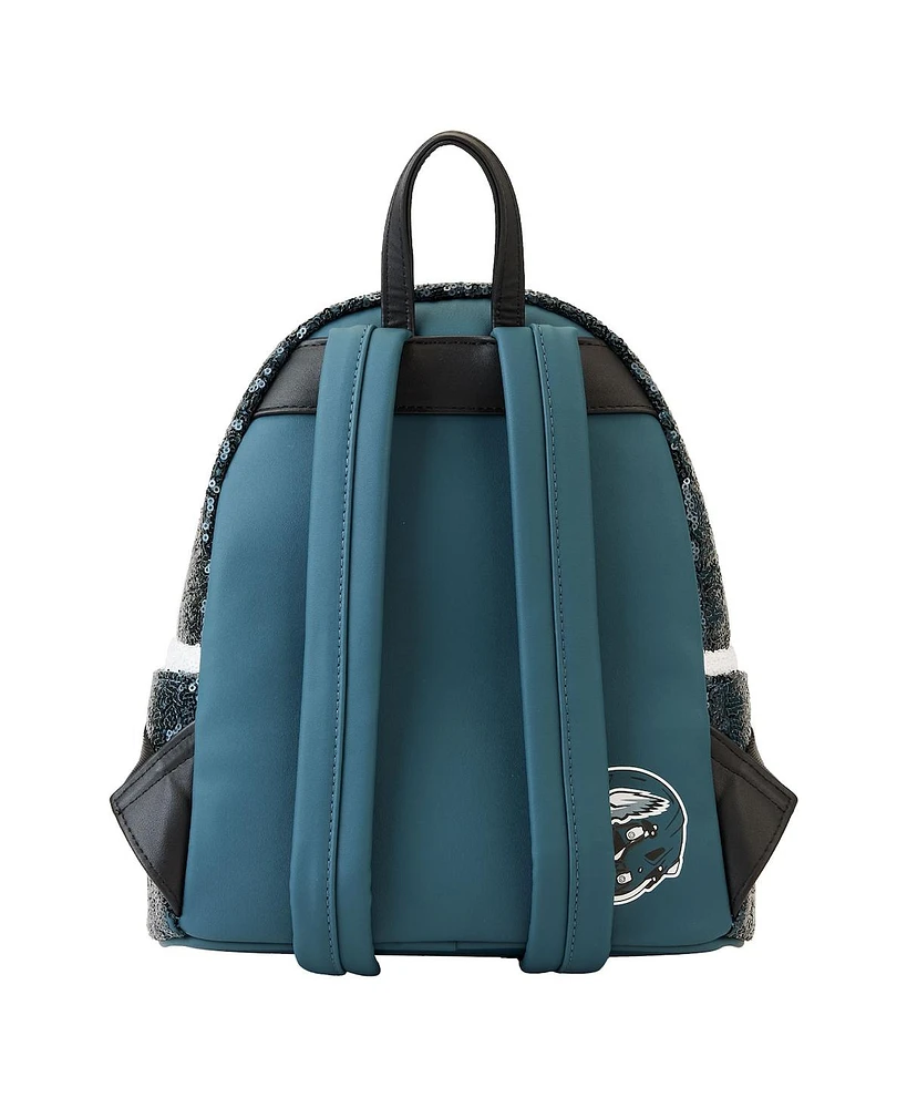 Men' and Women's Loungefly Philadelphia Eagles Sequin Mini Backpack