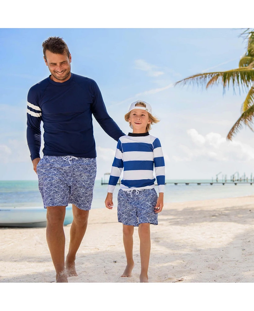 Men's Navy Arm Band Ls Rash Top