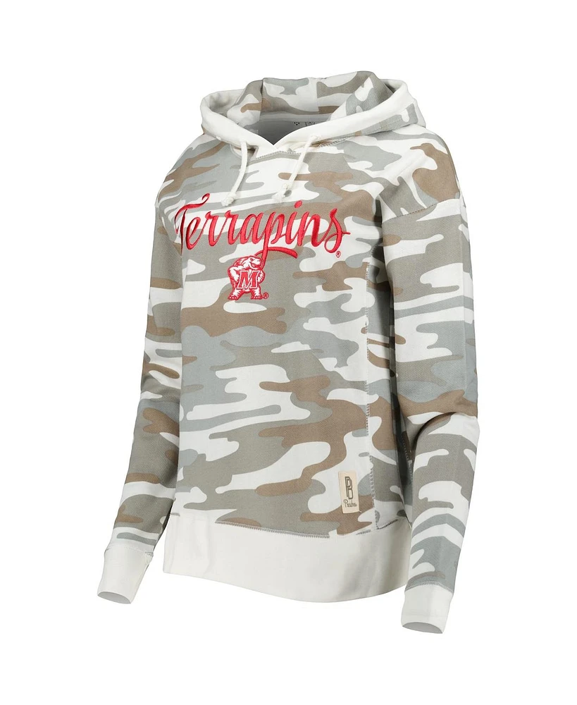 Women's Pressbox Camo Maryland Terrapins San Pablo Pullover Hoodie
