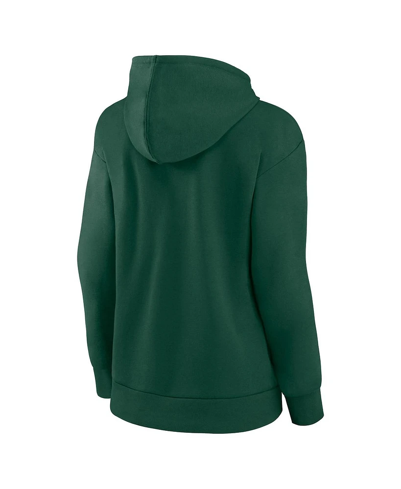 Women's Fanatics Green Miami Hurricanes Evergreen Campus Pullover Hoodie
