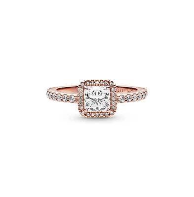 Pandora Cubic Zirconia Timeless Square Sparkle Halo Ring
