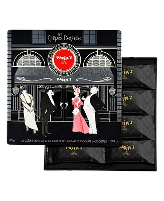 Maxim's De Paris Tin Box Dark Chocolate Crepe Lace Cookies, 16 Piece