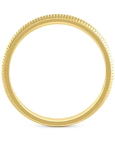 Raised Textured Multirow Stackable Band 14k Gold