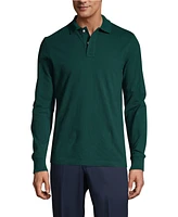 Lands' End Men's Long Sleeve Mesh Polo Shirt